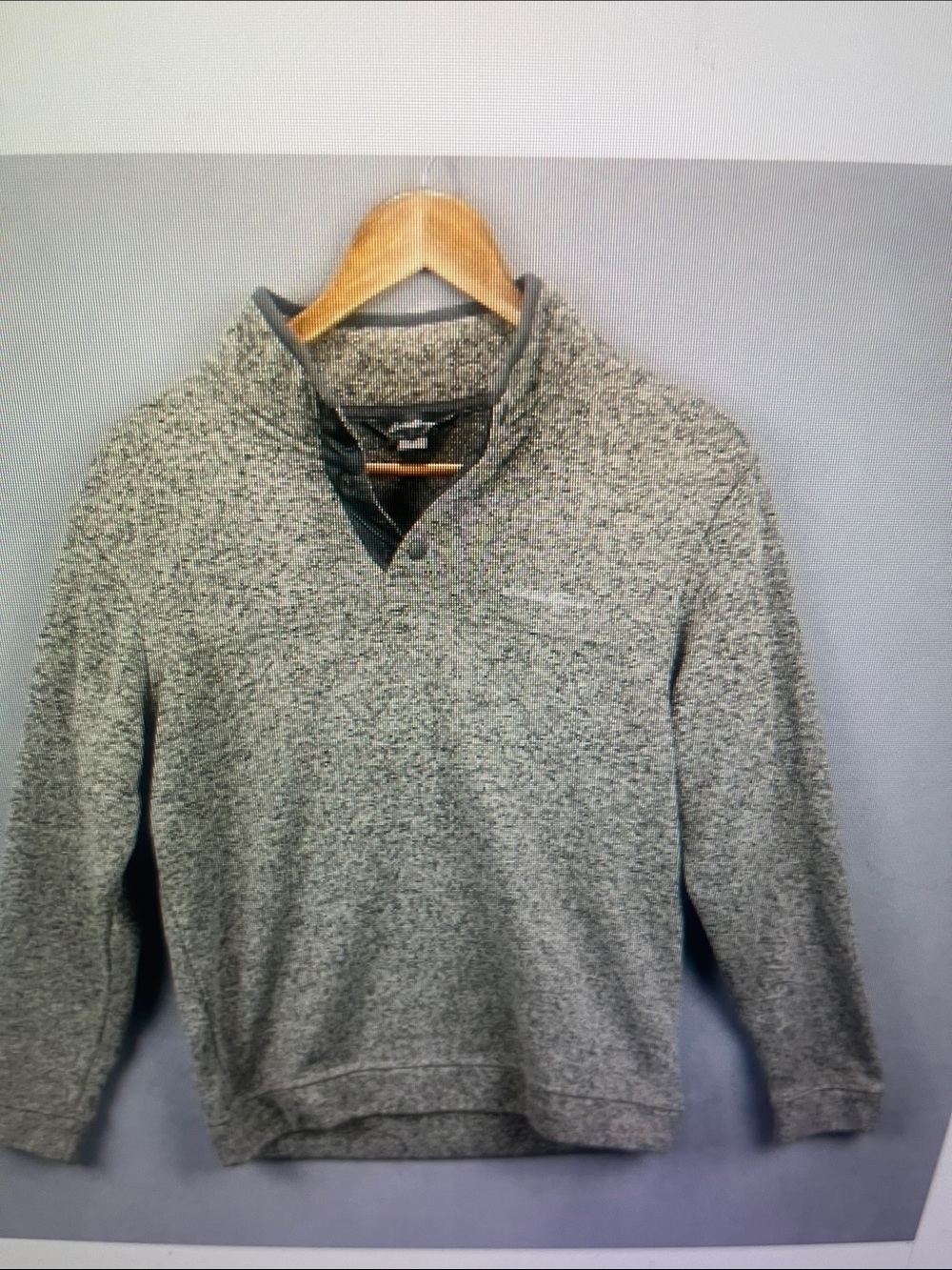 Eddie Bauer Heather Gray Half-Zip Fleece Pullover